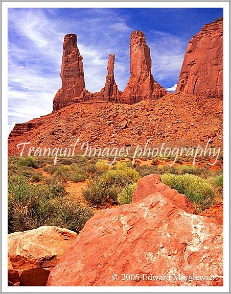 450311---The Three Sisters in Monument Valley